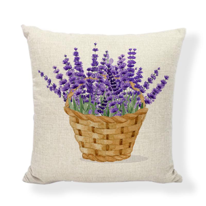 Наволочка «Благослови этот дом» лавандового цвета, 45x45 см, фиолетовая наволочка для диванной подушки для декора гостиной