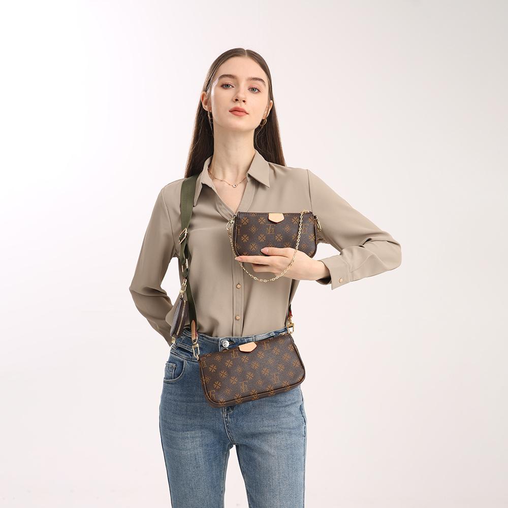 LFM Коричневые сумки через плечо для женщин, сумка через плечо с несколькими карманами, женские кошельки, женская сумка, тренд 2023 года