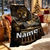 Custom Name Personalized AEK Athens FC Print Blanket, Home Decor, Bedroom, Sofa, Camping, Couch, Gifts for Birthday Christmas