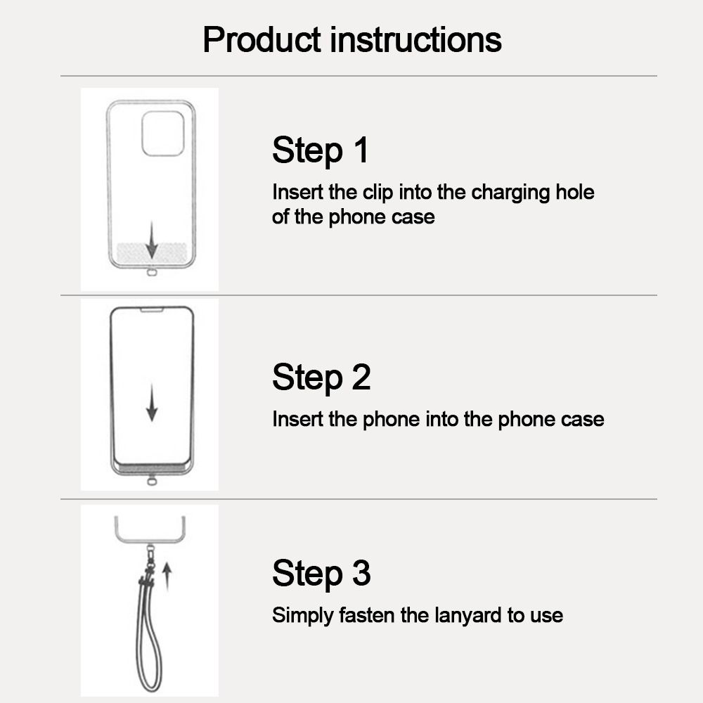 Removable Phone Strap Lanyard 3 in 1 Mobile Phone Straps New Neck Ropes