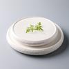 Frosted White Texture Display Plate Molecular Cooking Tableware Drum Flat Plate Ceramic Cold Dish Western Food French Plate