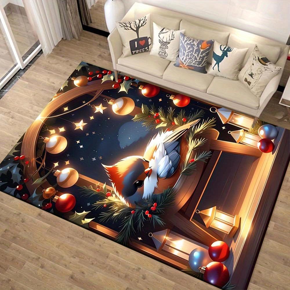 1pc Cute Little Bird Area Rug, Slip-Resistant, Easy-Clean, Stain-Resistant, Perfect for Cozy Living Rooms, Bedrooms, Kitchens, Offices, and