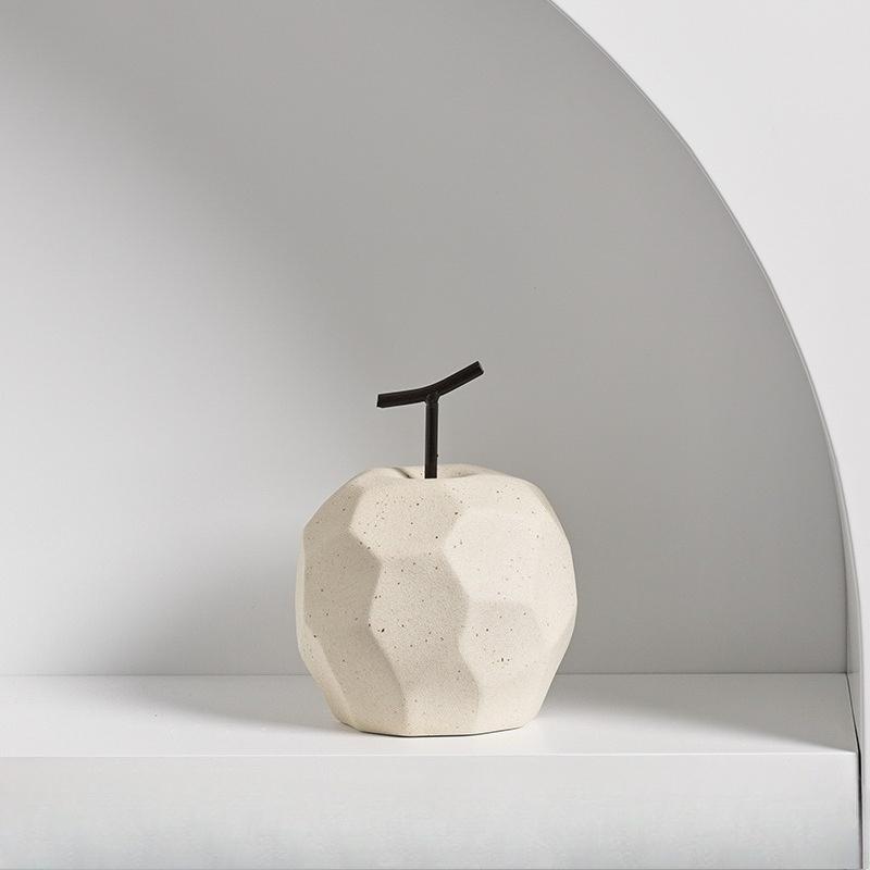 Ceramic apple pear ins wabi sabi style decoration simple living room TV cabinet home decoration fruit decoration