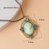 Vintage Style Bronze Light Blue Cameo Necklace The Vampire Diaries Katherine Beauty Head Pendant Necklace For Women