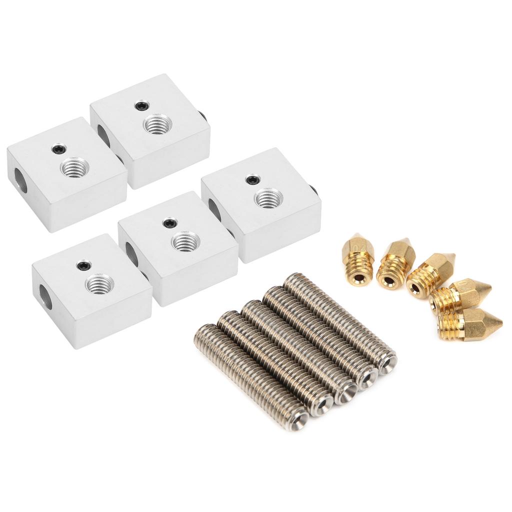 Aluminum Heating Block for Makerbot MK8 Hot End 3D Printer Nozzle Throat Pipe Accessories