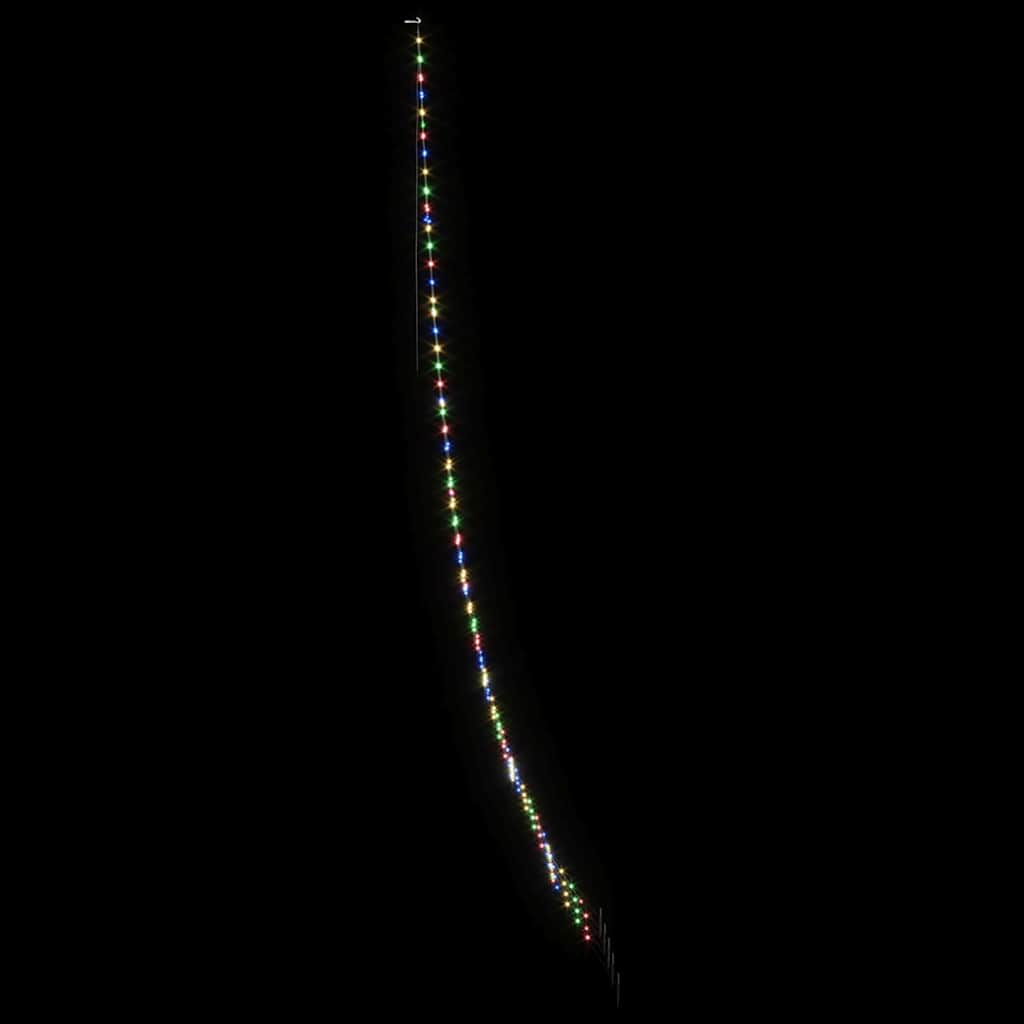 LED Christmas Tree with Ground Spikes Multicolored 511 cm Metal