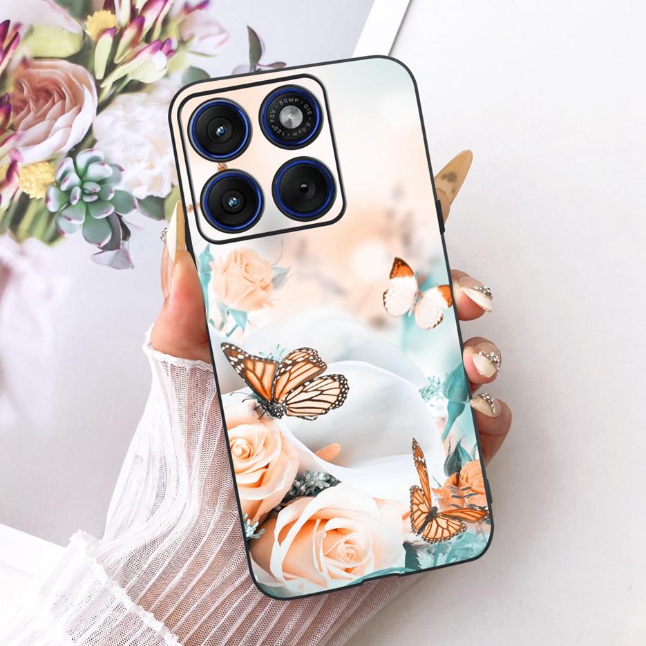 For Motorola Edge 70 Case XT2601-2 Cute Cat Peacock Painted Cover Soft Silicone Case For Motorola Edge 70 Fusion Edge70 5G Shell