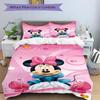 Minnie Mouse Valentine'S Day Print 3Pcs Bedding Setduvet Cover With 2 Bedropillowcase Home Birthday Gift