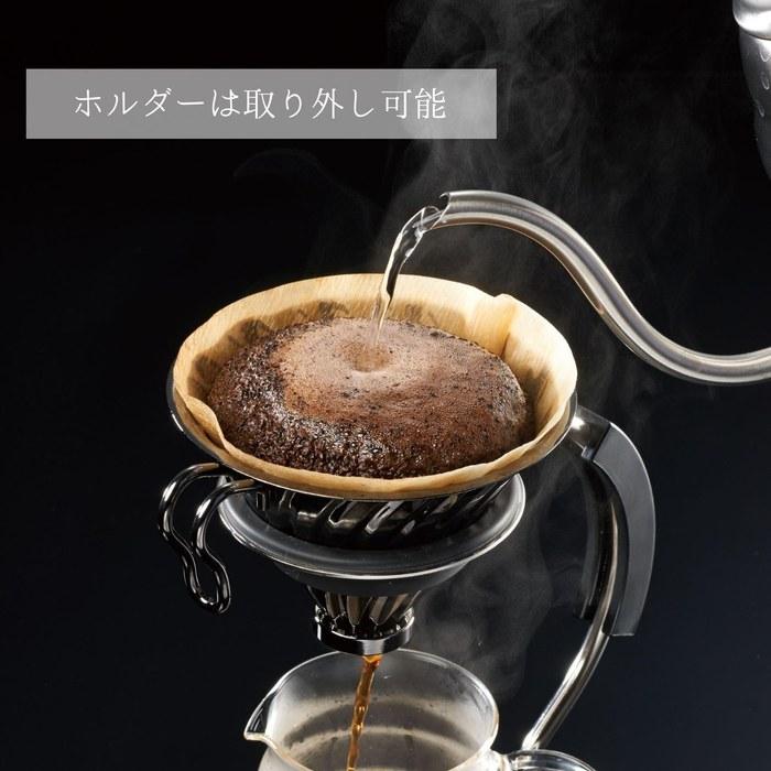 Hario V60 Metal Dripper, Silver, 1-4 Cups, Made in Japan, VDMR-02-HSV