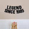 Pre-Strung Legend Since 1985 - Black Glitter Banner, Happy 40th Birthday Decorations for Men, 40 Year Old Party Decor Sign for Him