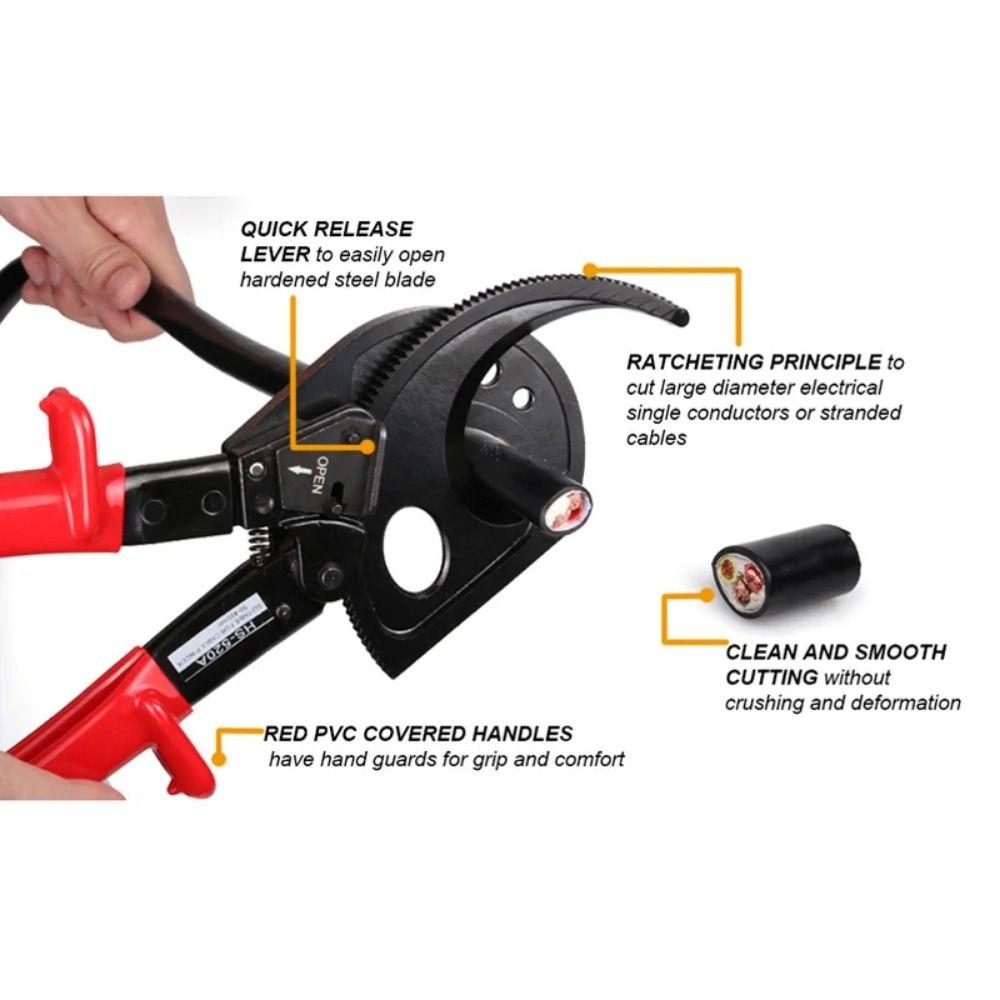 Heavy Duty Ratchet Cable Cutter Labor-saving Cable Cutter Mechanical Electrician