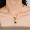 Sparkling Crystal Zirconia Animal Cute Bear Pendant Necklace Classic for Woman Girl Holiday Clavicle Chain Jewelry Casual Gifts
