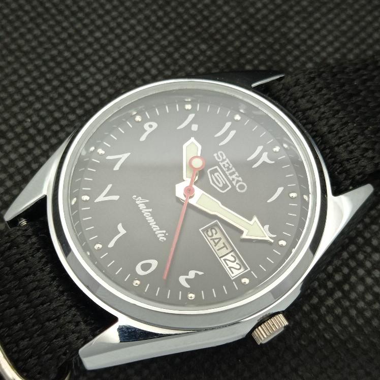 REFURBISHED VINTAGE SEIKO 5 AUTOMATIC 6309A JAPAN MENS ARABIC WATCH A318686-2 Seiko-a318686