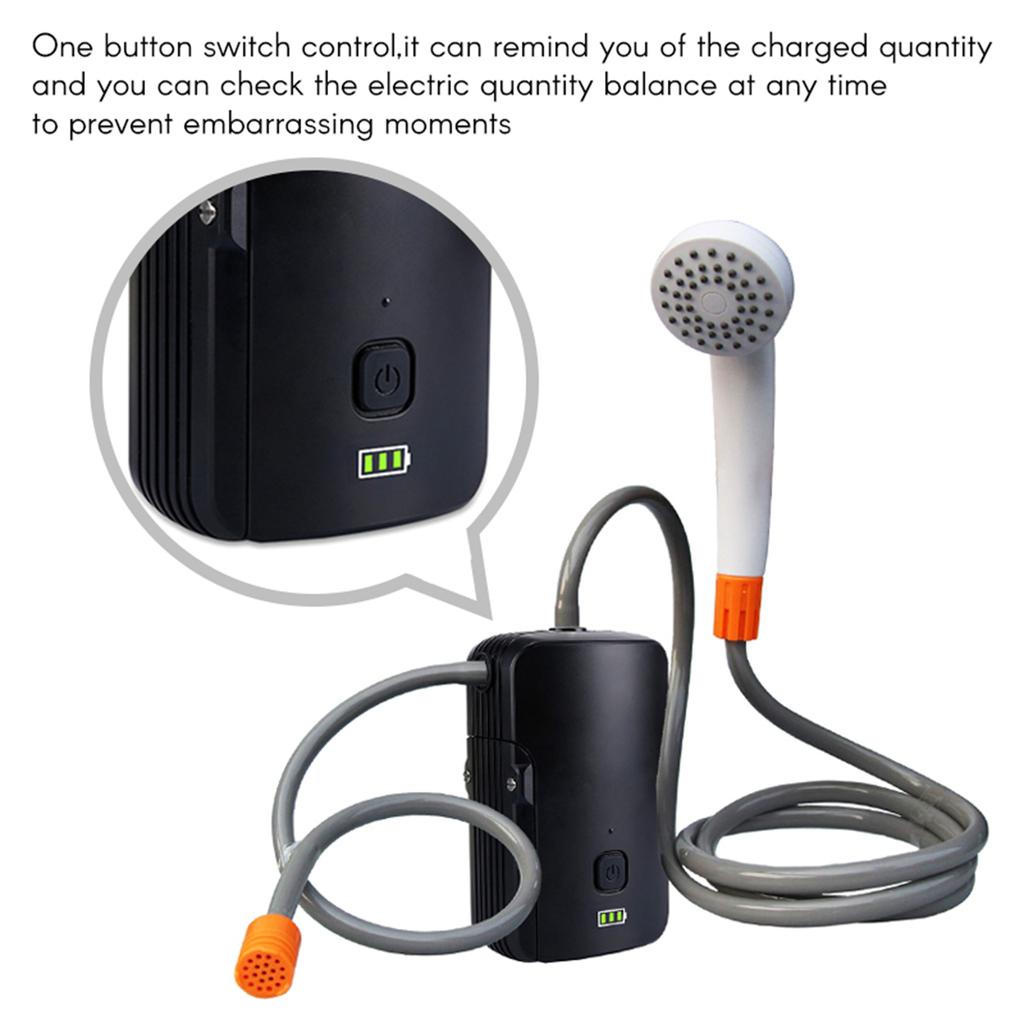 Портативный душ для кемпинга, 2022, электрический душ для улицы/в помещении с дисплеем заряда батареи, 2 режима потока