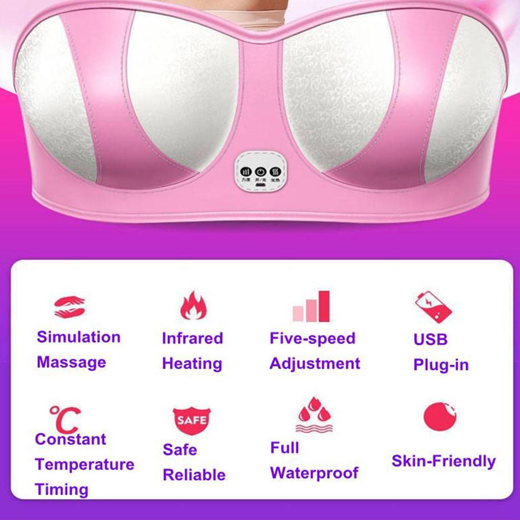 Электрический массажный бюстгальтер для груди, вибрационный массажер для груди, усилитель роста, стимулятор груди
