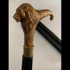 Vintage Antique Lion Head Handle Victorian Wooden Walking Stick Solid Cane