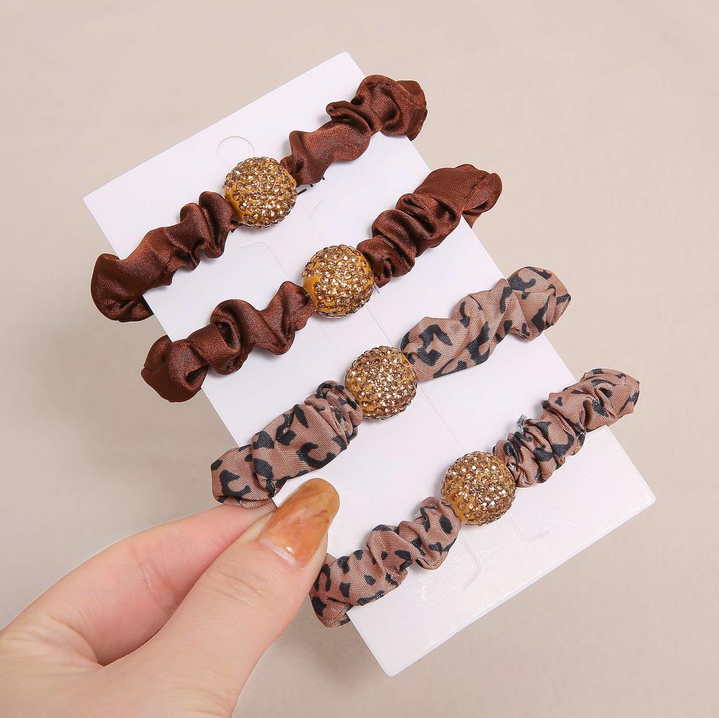 1/4 шт ткань резинка для волос со стразами резинка для волос аксессуары для волос резинка