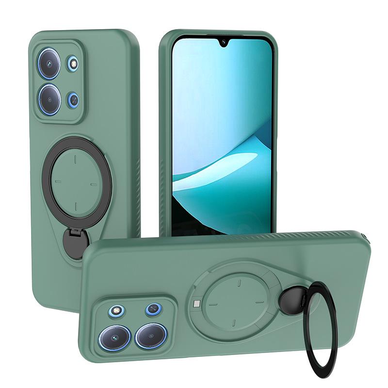 For Xiaomi Redmi 15C(173.16*81.07*8.2mm) Magnetic Phone Case,Soft TPU Kickstand MagSafe Phone Cover for Xiaomi Redmi 15C(173.16*81.07*8.2mm)