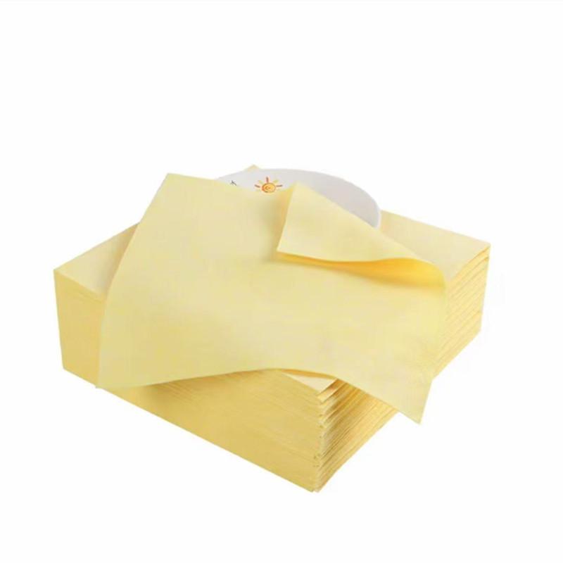 Желтая впитывающая мочалка-тряпка для посуды - Утолщенная, термостойкая, многоразовая кухонная тряпка для мытья посуды