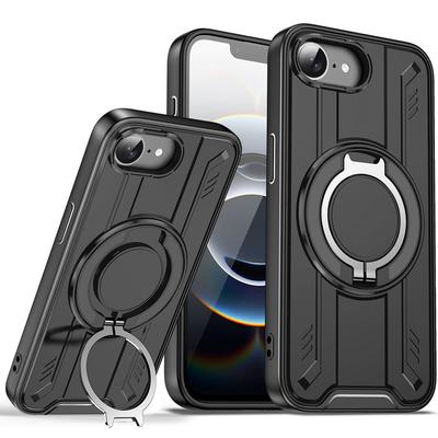 Противоударный чехол с магнитным кольцом Armor для iphone 17 Air 16e 16 15 14 13 12 11 Pro Max Plus с защитой камеры