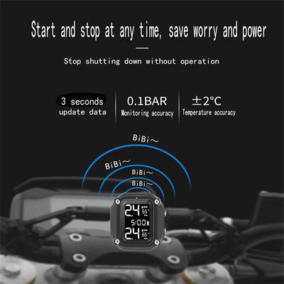 M5 Мотоциклетная TPMS Беспроводная Мотоциклетная Система Контроля Давления в Шинах с 2 Внешними Датчиками 5 Способов Оповещения
