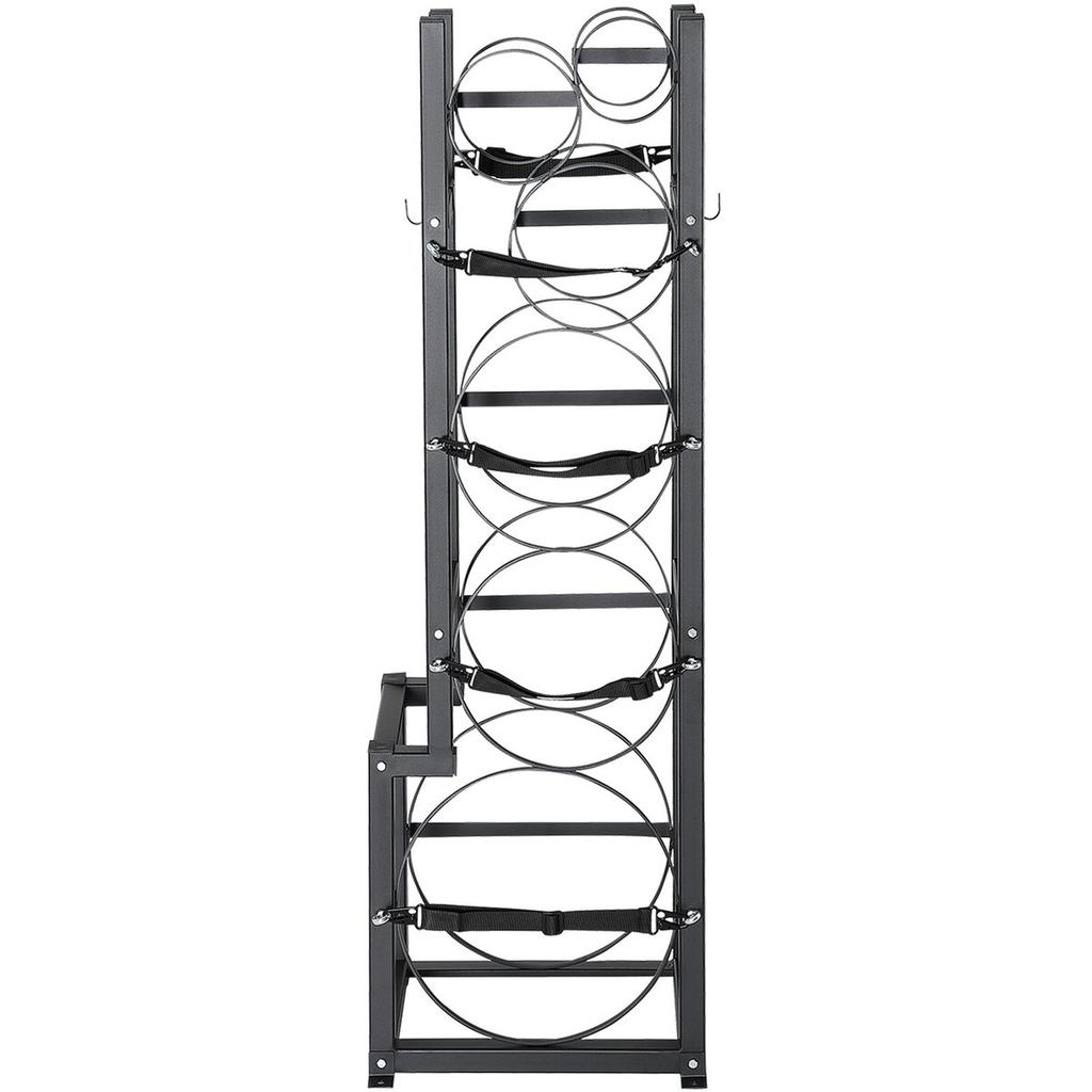 Refrigerant Tank Rack, with 1 x 50lb, 2 x 30lb and Other 3 Small Bottle Tanks, Cylinder Tank Rack 15.55x12.99x49.8 in, Refrigerant Cylinder Rack and