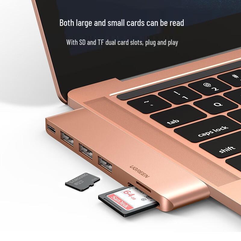Ugreen USB-концентратор Type-C со считывателем карт SD/TF