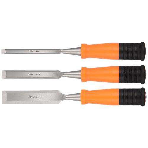 Takagi M&M Woodworking Chisel Set of 3 Regular [For Woodworking, Installing Hinges, Fixing Grooves On Thresholds, Etc.] [Can Be Hit with a Hammer] [Fo