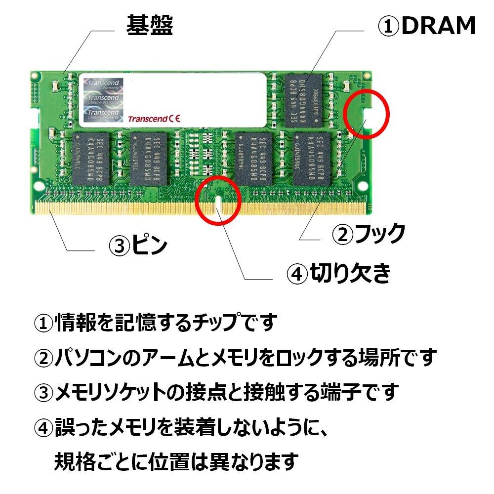Transcend Япония Transcend Память для ноутбука 8 ГБ 260pin TS1GSH64V1H PC4-17000(DDR4-2133) 1,2 В SO-DIMM