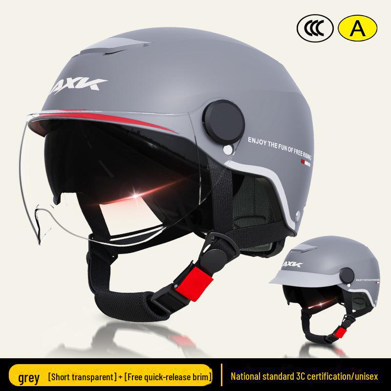 Шлем для электрического мотоцикла с сертификатом 3C: Солнцезащитный всесезонный шлем для мужчин и женщин