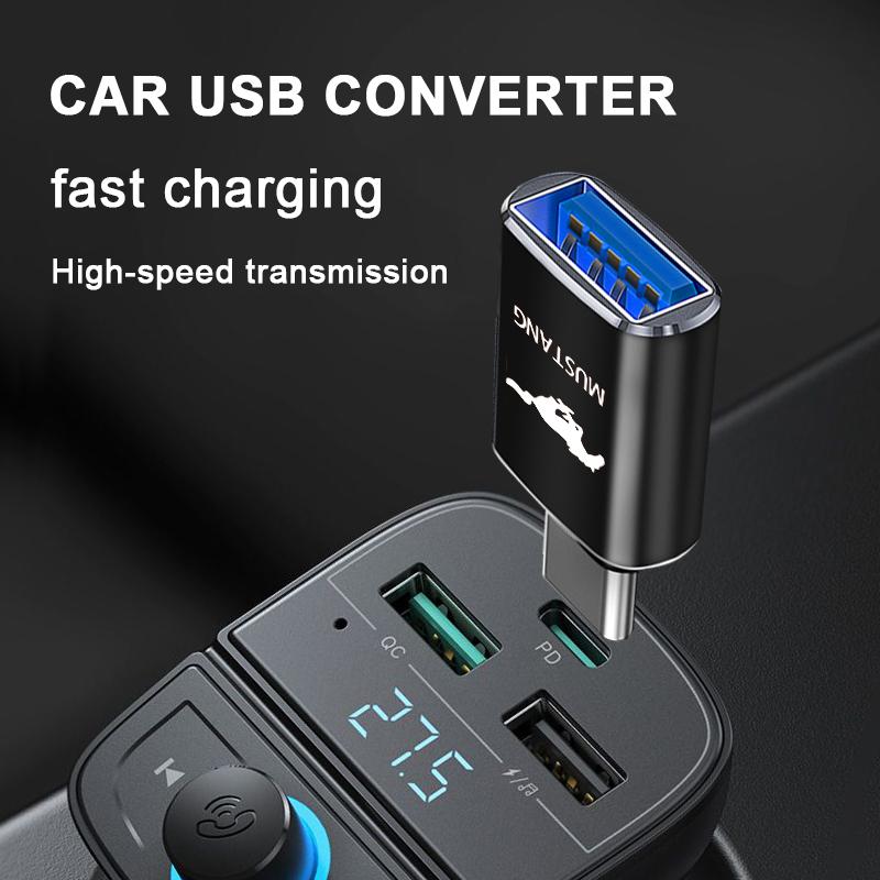 1 шт. Автомобильный USB Type C кабель-конвертер Адаптер для зарядки Автоаксессуары для Ford Mustang SHELBY GT 500 350 Кабриолет V Mach e Водонепроницаемый