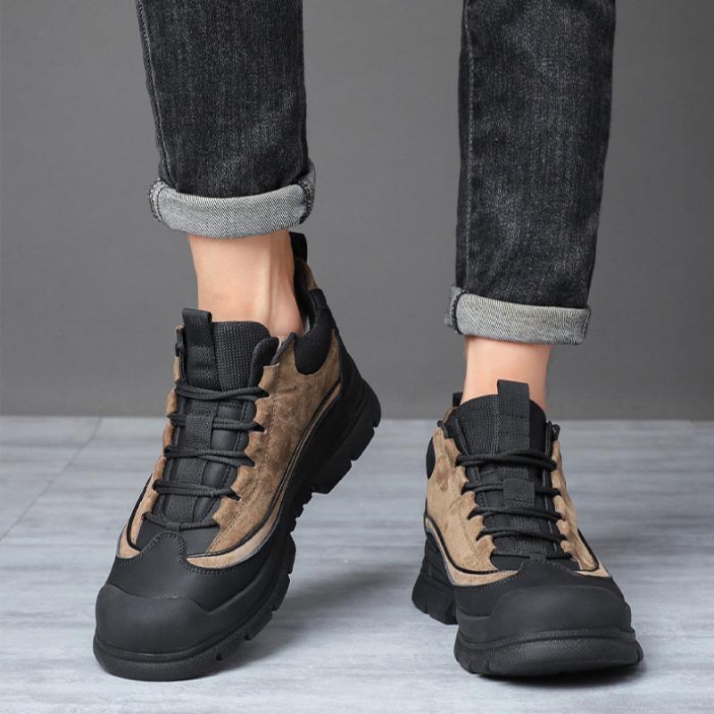Модная зимняя новая хлопковая обувь, обувь с высоким верхом, мужские толстые плюшевые теплые зимние ботинки, уличные водонепроницаемые и морозостойкие теплые хлопковые ботинки