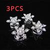 3Pcs/10PCS Wedding Party Bridesmaid Hair Jewelry Bridal Bride Silver Blue Crystal Spiral Hairs Pin Clip Snowflake Accessorie