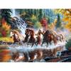 5D DIY Алмазная вышивка Лошадь Скачущая Пейзаж Алмазная картина Вышивка крестом Квадратная/круглая Алмазная мозаика Украшение