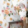 Summer Flowers Plants Green Leaves Watercolor Tulle Voile Curtains for Bedroom Living Room Window Curtain Sheer Organza Drapes
