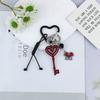 Брелок для ключей Sweet Love Heart для женщин, красный бант, рюкзак, брелок, подвеска, украшения, сумки, парные подвески, украшения ручной работы, подарки