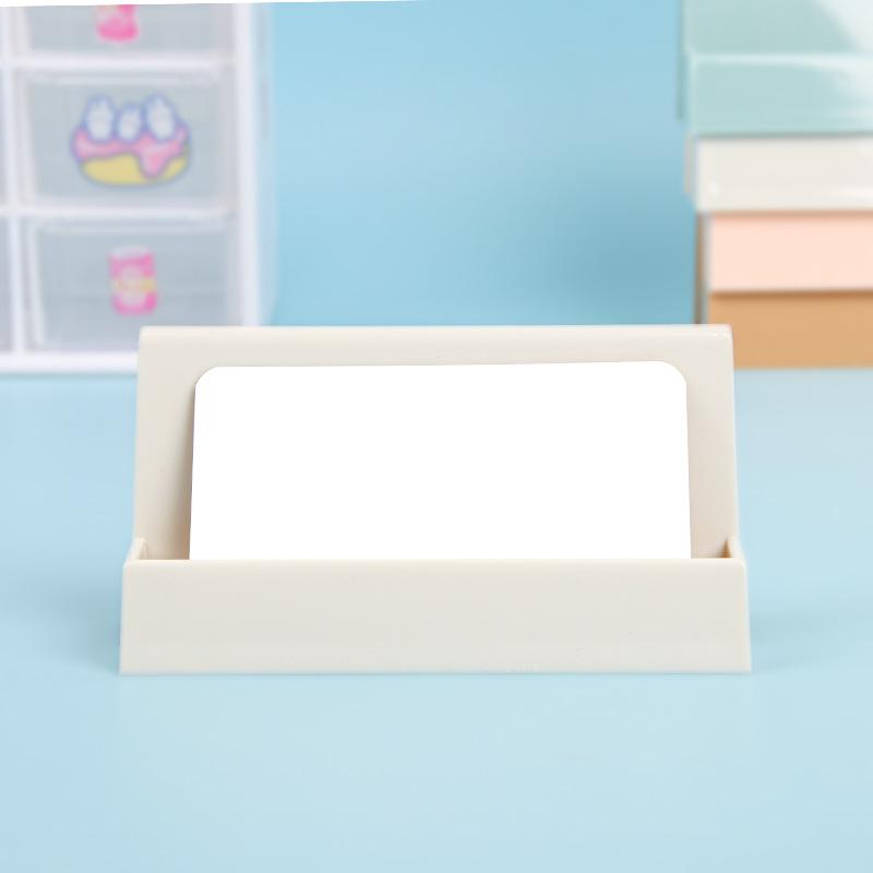 Настольная подставка для визитных карточек, держатель для заметок, ящик для хранения, пластиковый органайзер для карточек для офиса, милые настольные аксессуары
