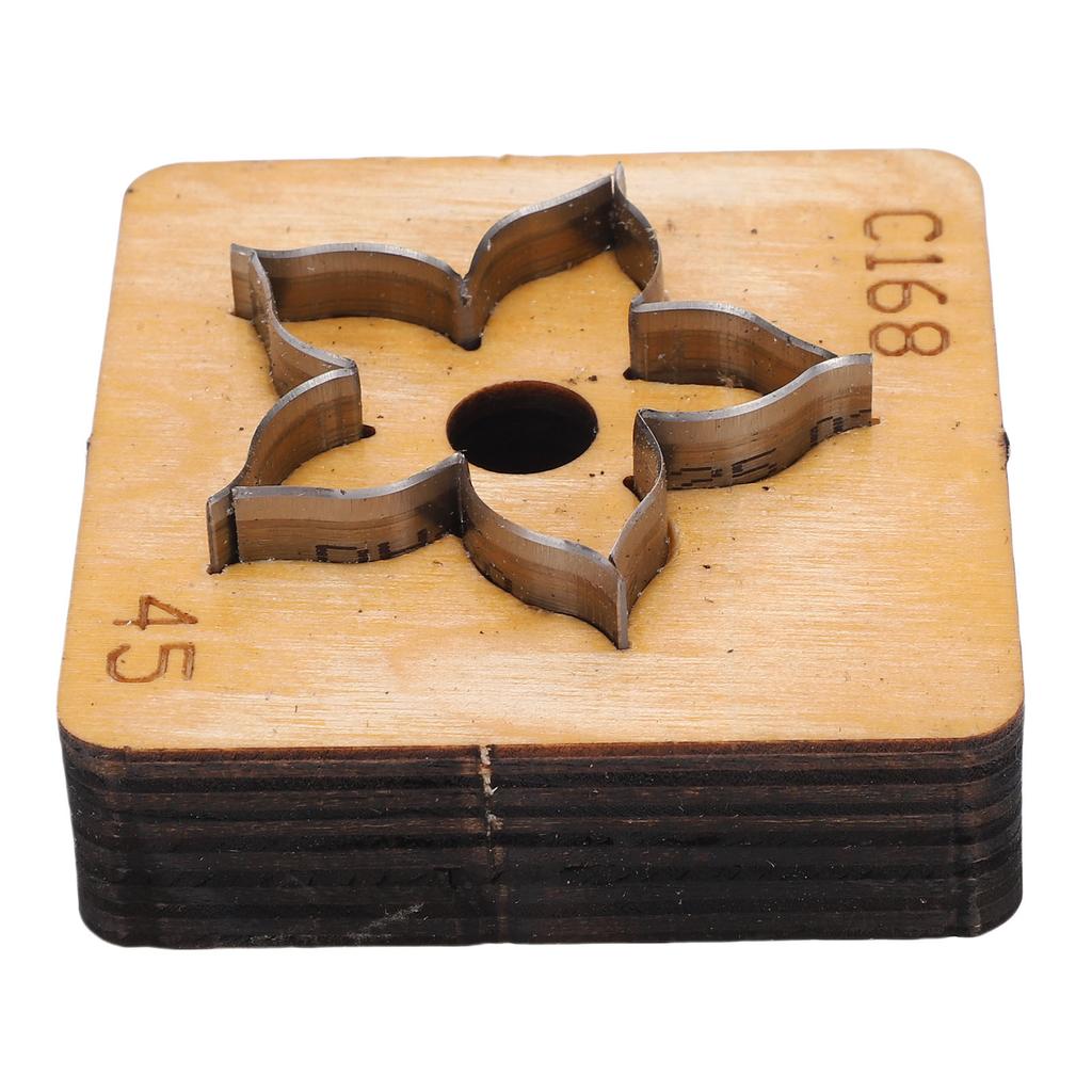 Цветочный Кожаный Вырубной Штамп Деревянное Основание Стальное Лезвие Многофункциональный Кожаный Вырубщик для Поделок Декораций