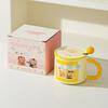 Милая мультяшная кружка, домашняя чашка для питья воды, офисная керамическая кофейная чашка, милая, с высоким видом, парная чашка для воды