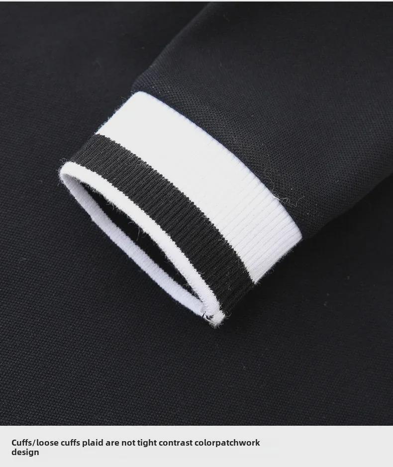 Boys' Long-Sleeve Velvet Polo Shirt - White School Uniform for Older Children In Winter