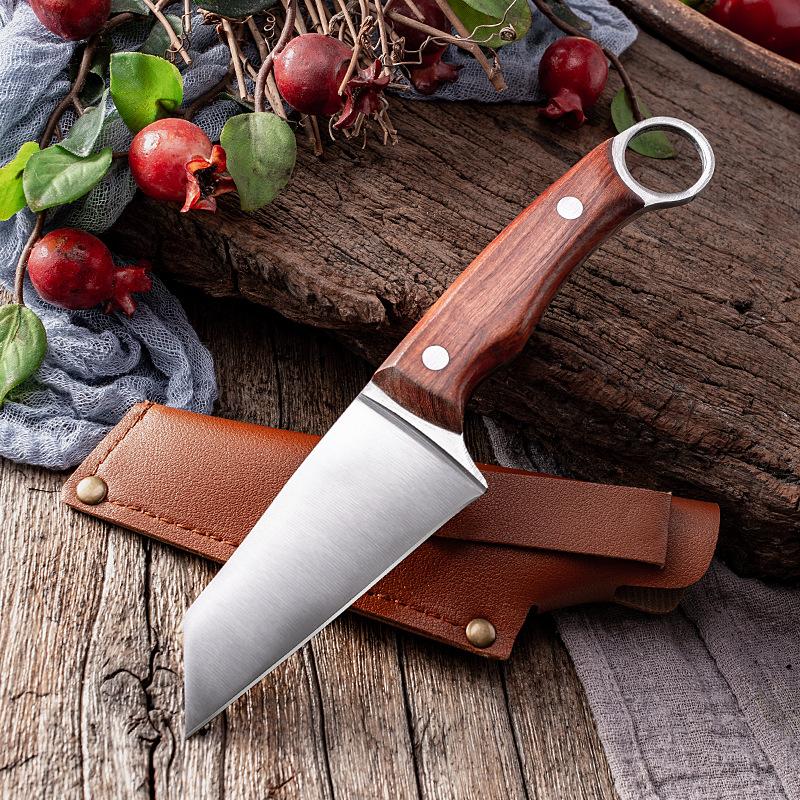 Нож для костей из нержавеющей стали Нож мясника Кухонный нож для мяса Открытый походный нож