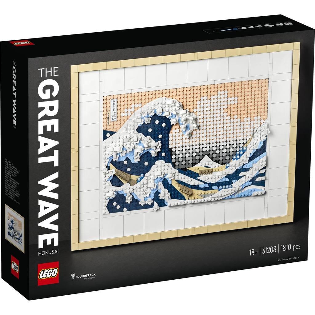 LEGO LEGO Art Кацусика Хокусай Виды Фудзиямы Большая волна Игрушка Подарок на день рождения Блок Рождество Мужчины Женщины Живопись Искусство Интерьер Стильный