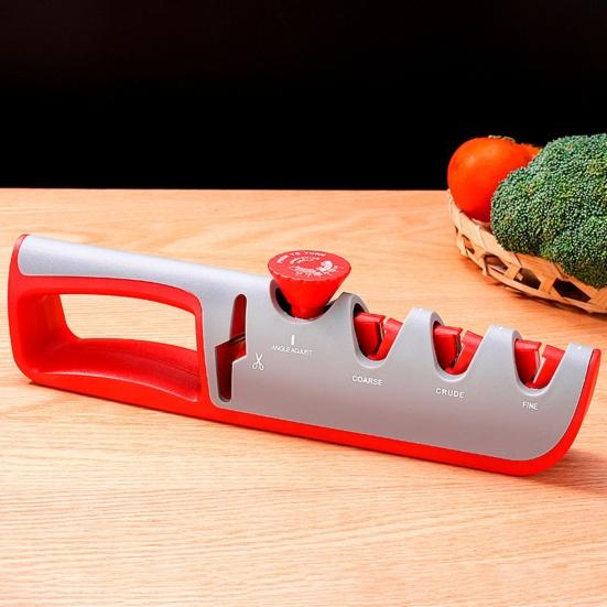 Регулируемая креативная точилка 4-в-1 с расширенной ручкой, удобная ручка, противоскользящая многофункциональная кухонная точилка, инструмент