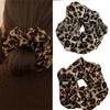 Stylish Scrunchies Leopard Print Hair Ties Comfortable Elastic Bands Styling Hair Accessories for Women and Girls