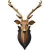 Decor Item “DEER HEAD”60 Cm High with Horns – Wooden Handicraft Showpieces Product for Wall Decoration. Decorative Showpiece - 60 Cm  (Wood, Clear)