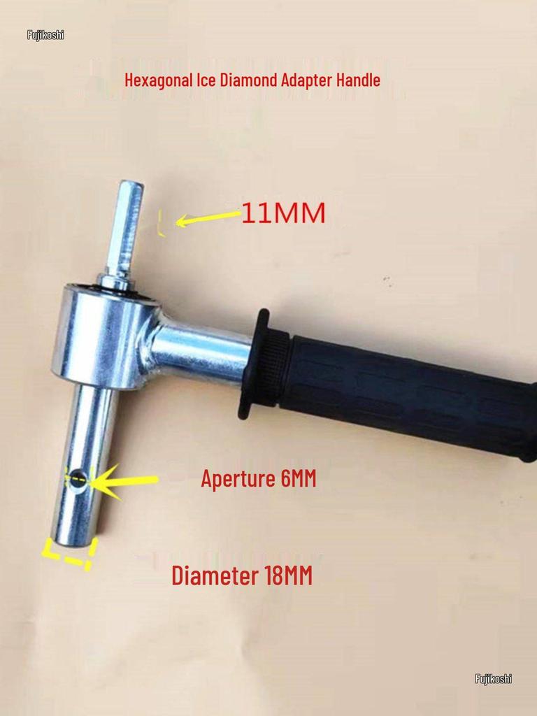 Аксессуары для ледобура: Электрическая дрель Шестигранный адаптер и Преобразователь с ручной рукояткой (18 мм/20 мм)