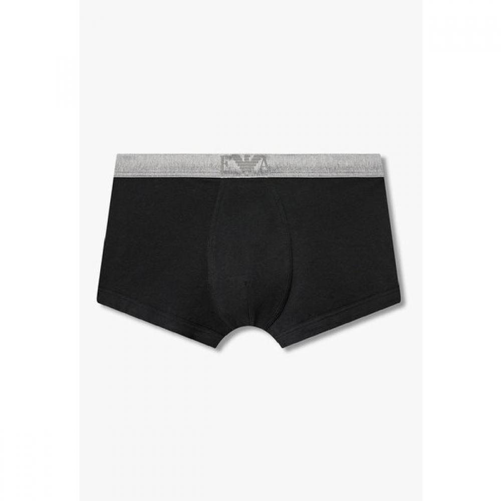 Emporio Armani Мужские хлопковые брюки с блестящей отделкой и завязками S 0816112160