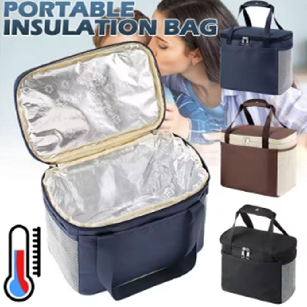 With Hard Liner Insulated Picnic  Bag Durable Cooler Bag Portable Food Thermal Bag  Camping