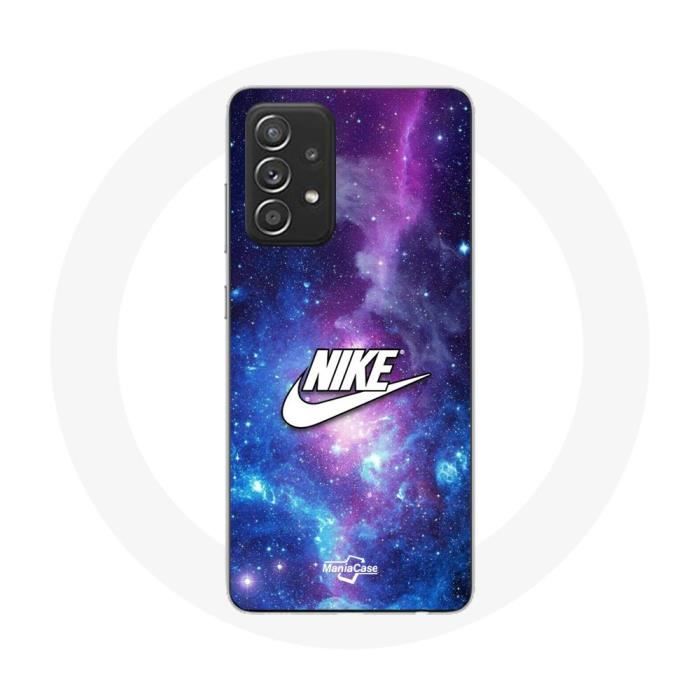 Case - Nike - Samsung Galaxy A52 - White Logo - Colorful Space - Soft