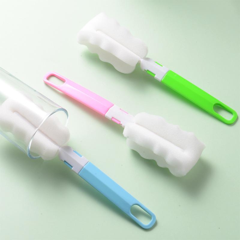 Съемная губка для чистки с длинной ручкой для термокружек и детских бутылочек